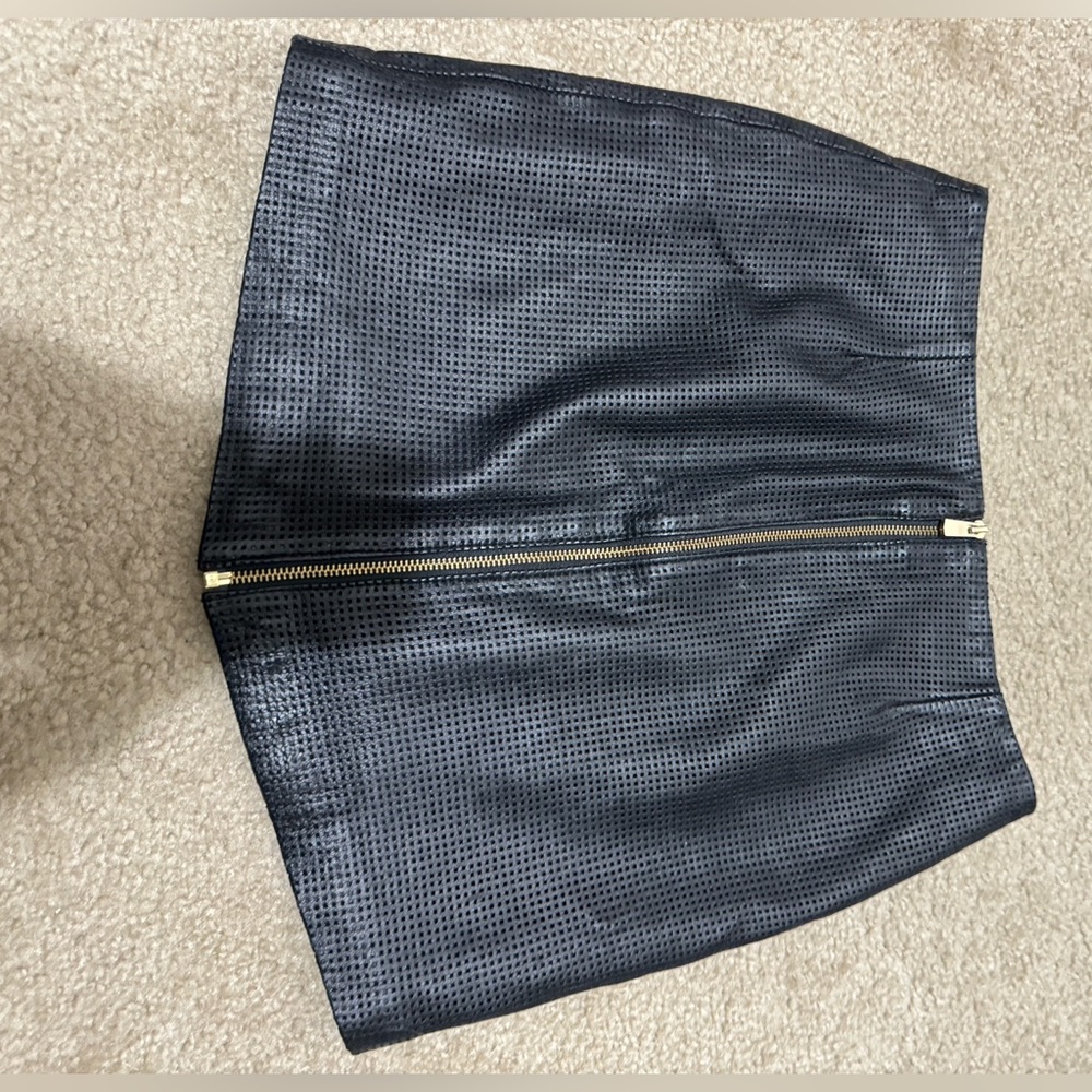 Leather mini skirt- All Things Golden - Picture 8 of 9